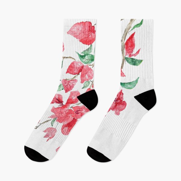 Item preview, hand painted Reddish Pink Bougainvillea flower watercolor 2020 designed and sold by ColorandColor.