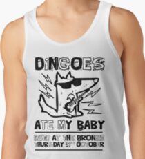 Camisetas de tirantes para hombre Dingoes comieron a mi bebé | Camiseta Buffy The Vampire Slayer Band