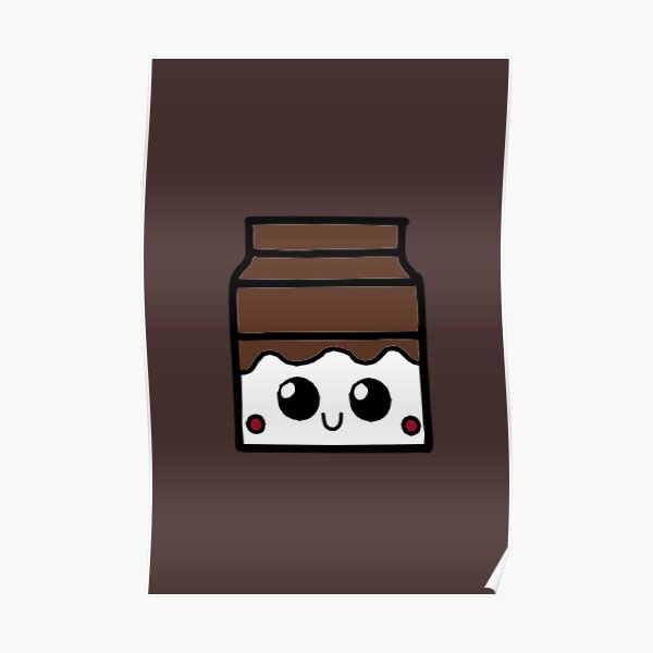 Kawaii Chocolate Milk Posters Redbubble