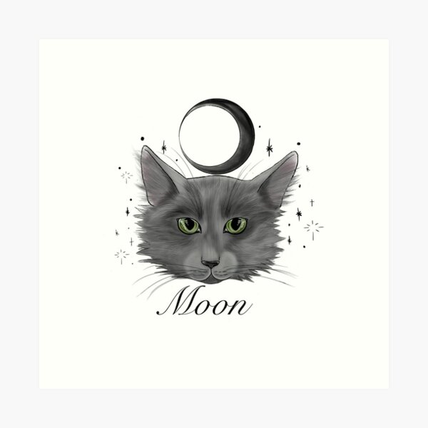 Moon Cat Art Print