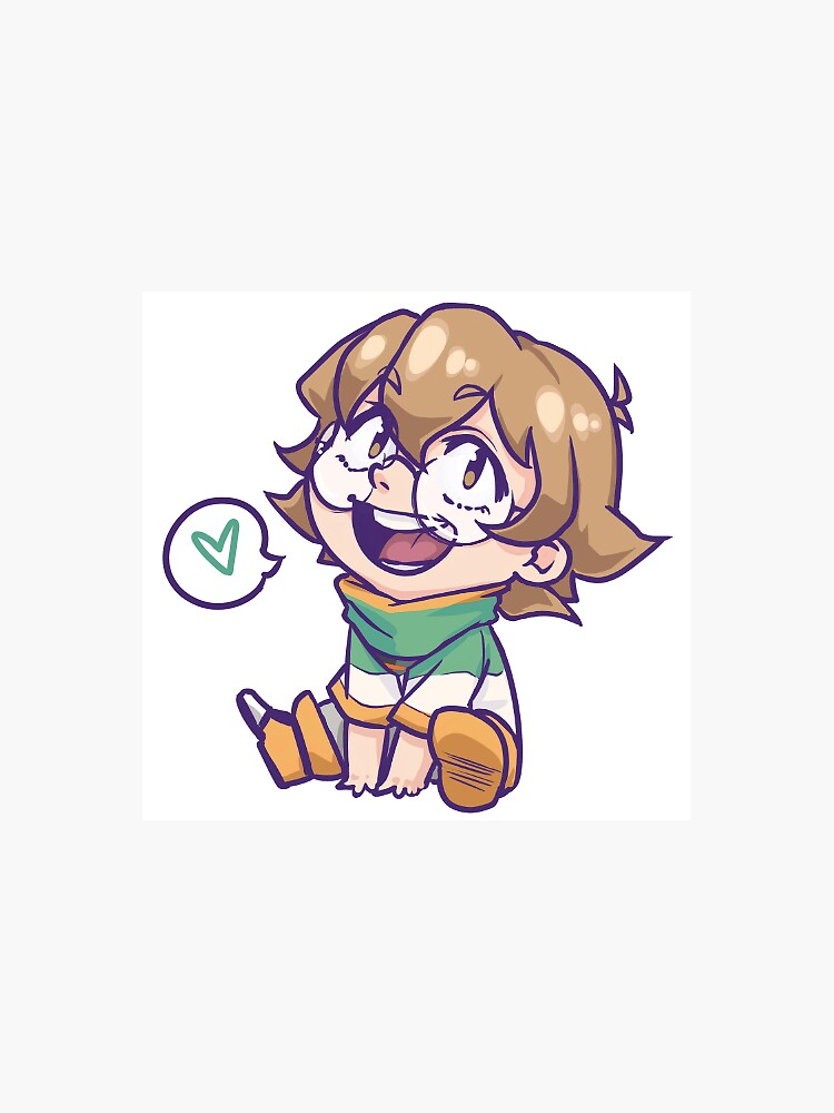 Thumbnail 3 of 3, Sticker, Pidge Voltron Chibi designed and sold by littleblackchat.