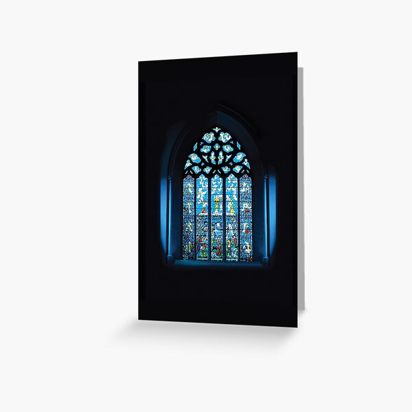 Stained Glass Window - Rye Parish Church of St. Mary, Sussex, England Greeting Card