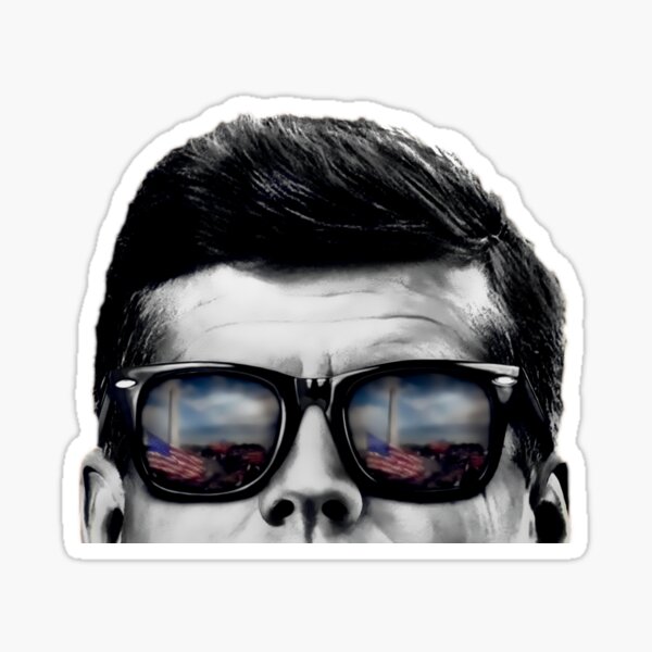 JFK Pop-Art (Black & White) Framed/Metal/Canvas Print Sticker