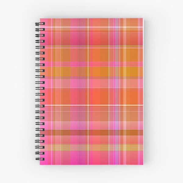 Item preview, Bright Pink Gold Orange Plaid Pattern designed and sold by RootSquare.