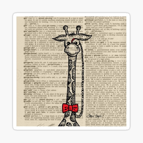 Item preview, Giraffe with Monocle designed and sold by Tami Boyce.