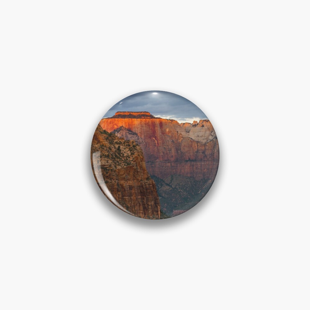 Zion National Park Canyon Overlook Landscape Photography Gifts Pin