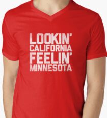 Lookin' California, Feelin' Minnesota (White) Men's V-Neck T-Shirt