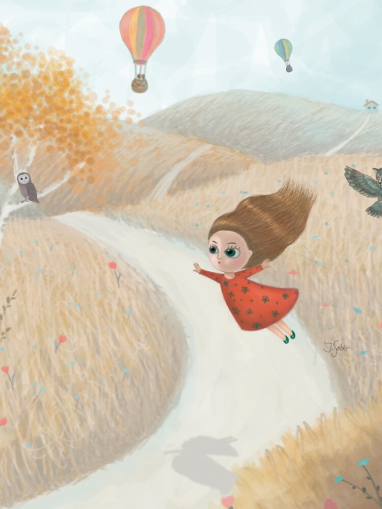 Little Girl Flying Away by LovelyOwlie