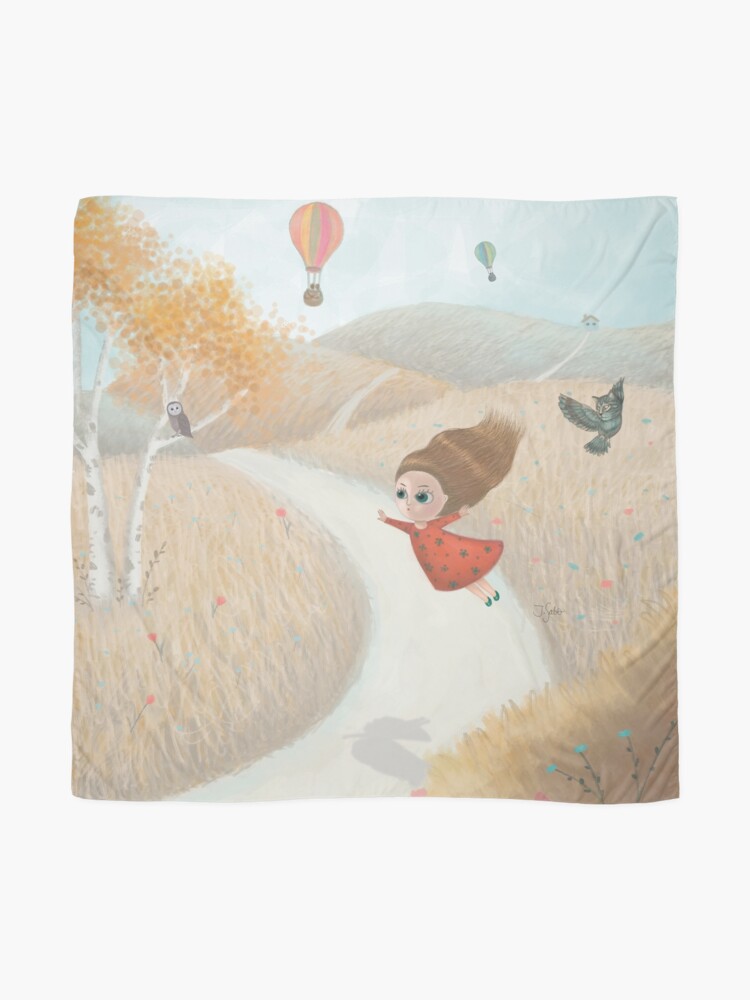 Alternate view of Little Girl Flying Away Scarf