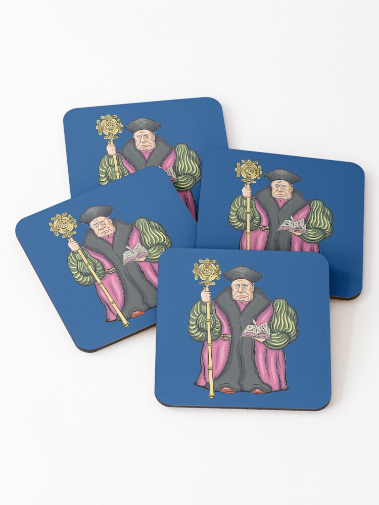 Thumbnail 1 of 5, Coasters (Set of 4), Thomas Cranmer designed and sold by MacKaycartoons.