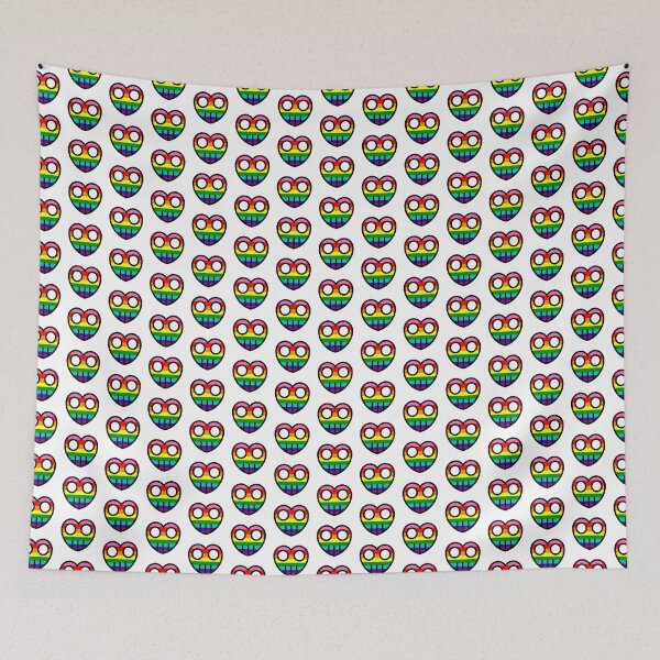 Item preview, The Bar Bots Heart Gay Pride Flag designed and sold by Picklerocket.