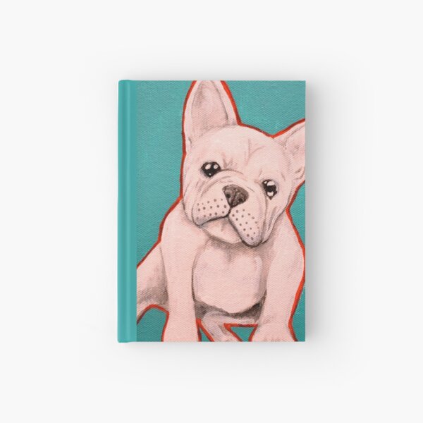 White French Bulldog Hardcover Journal