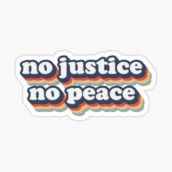 Vista previa del artículo con la obra «Sin justicia no hay paz BLM 2020», diseñado y vendido por CloudWalker Designs.
