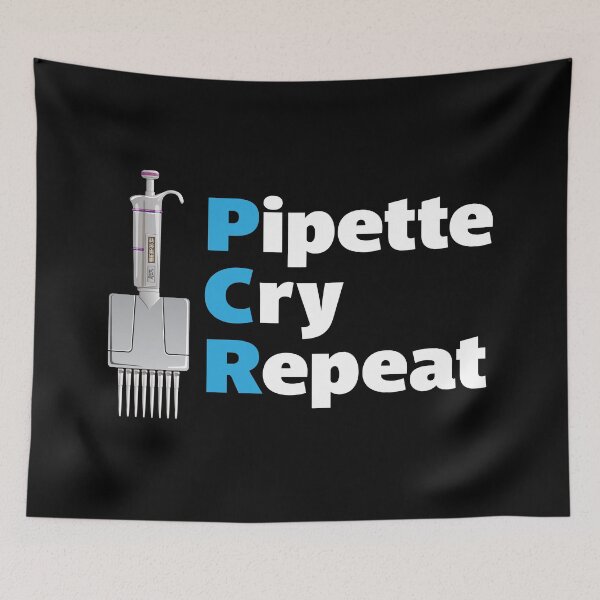 Item preview, PCR Pipette Cry Repeat with Multichannel Micropipette designed and sold by Zit-Zat-Zot.