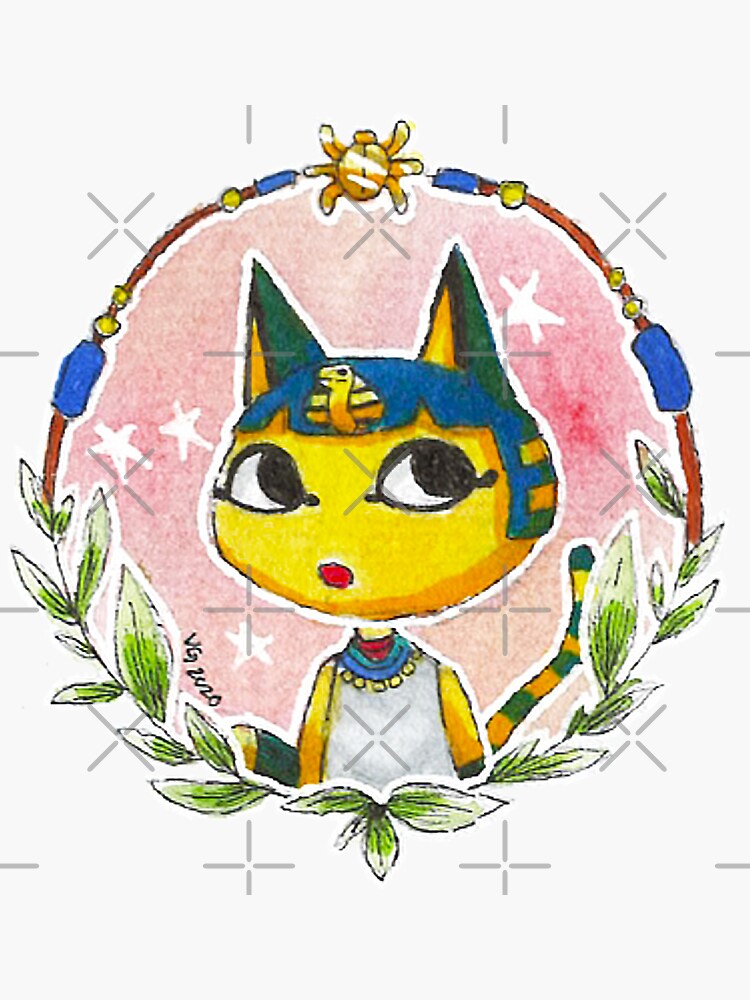 "Ankha" Sticker By V-alldraw | Redbubble