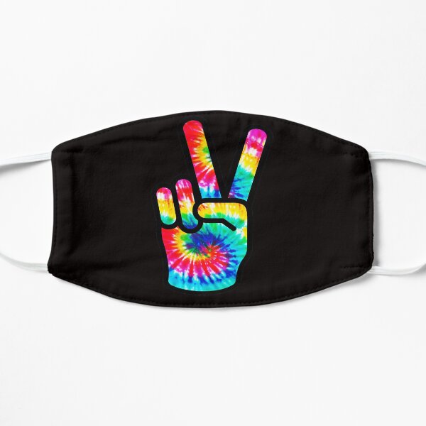 Tie Dye Hand Retro Sign Psychedelic Hippie Mask