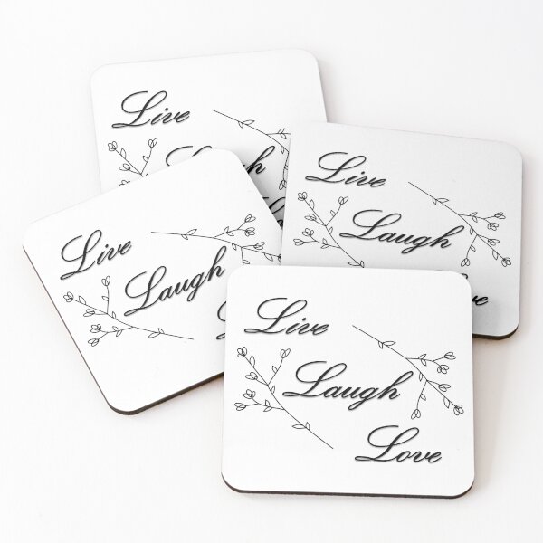 Item preview, Live, Laugh, Love (Black and White Text) designed and sold by JuliWol12.