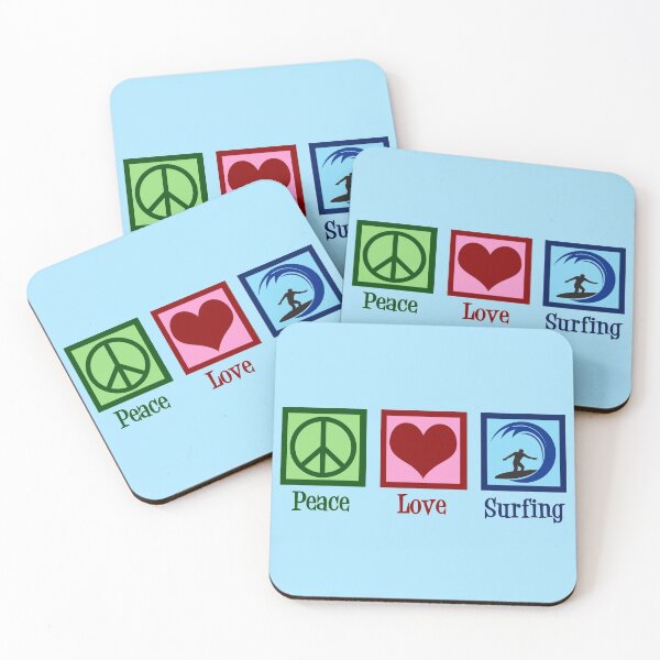 Item preview, Peace Love Surfing designed and sold by Epic Love Designs.