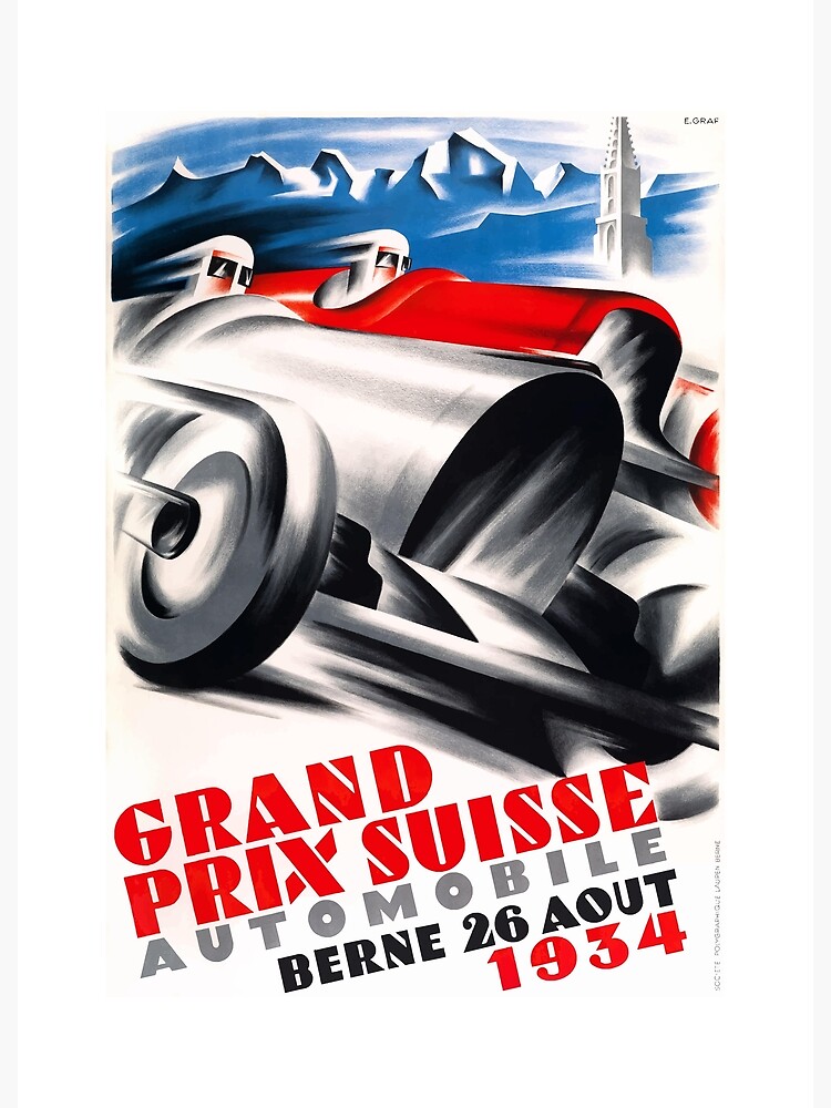 Póster «Póster de carreras del Gran Premio de Suiza de 1934» de