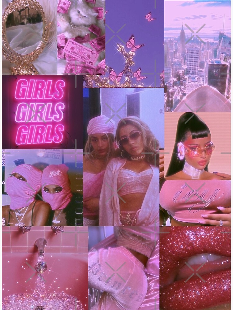 y2k aesthetic pink collage | Poster