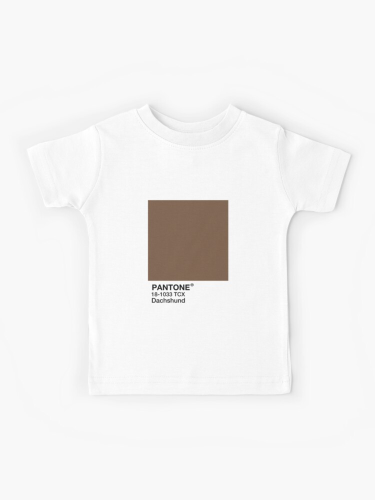 Pantone Dachshund Brown Kids T Shirt By Mushroom Gorge Redbubble