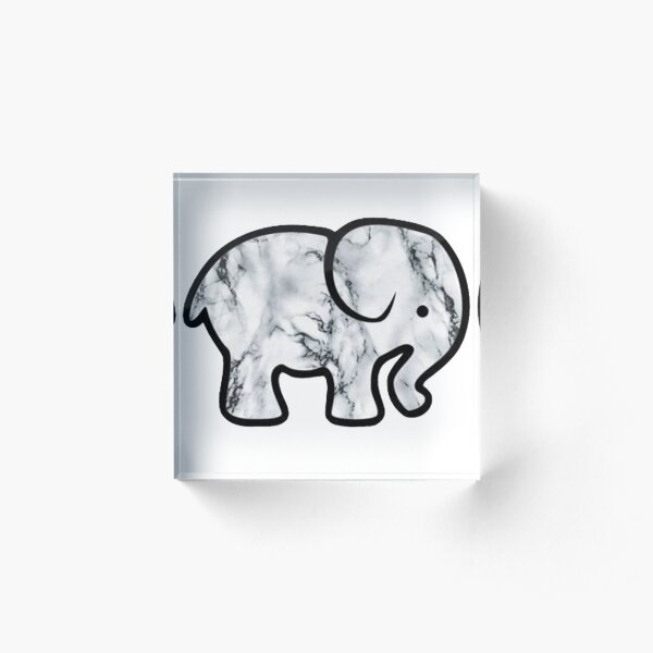 Marble Elephant Acrylic Block