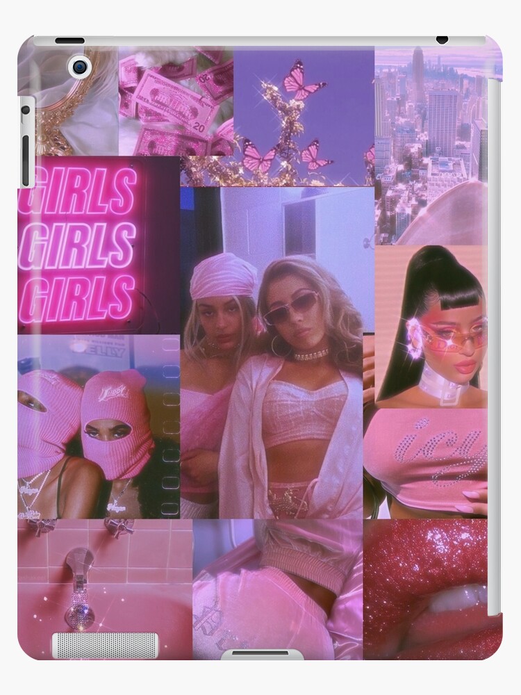 y2k aesthetic pink collage | iPad Case & Skin