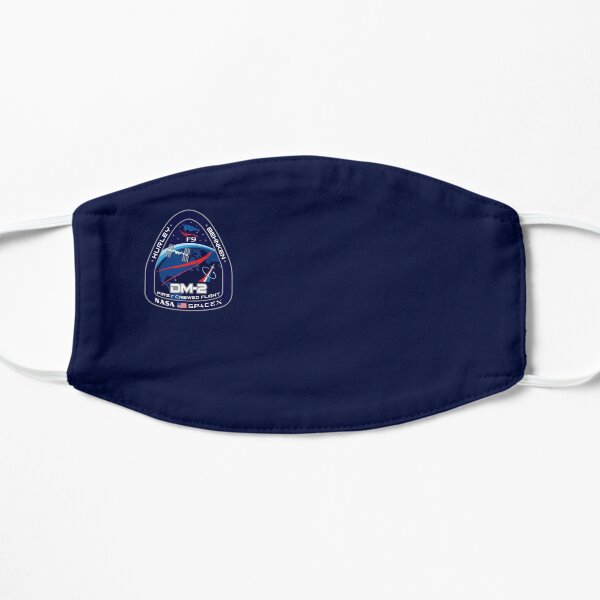 SpaceX NASA Crew Dragon DM-2 Mission Patch Flat Mask