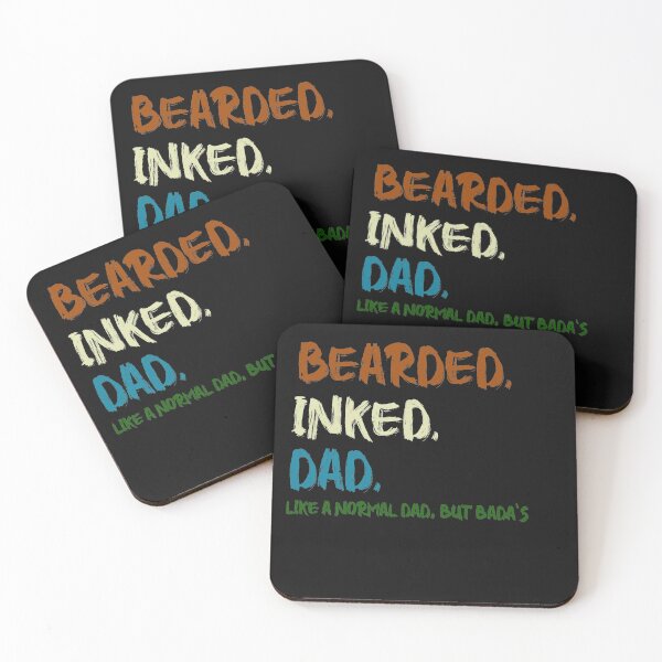 Item preview, Bearded Inked Dad Funny for Daddy PaPa Vintage T-Shirt,Father's Day T-Shirts  designed and sold by Trendy Shirt.