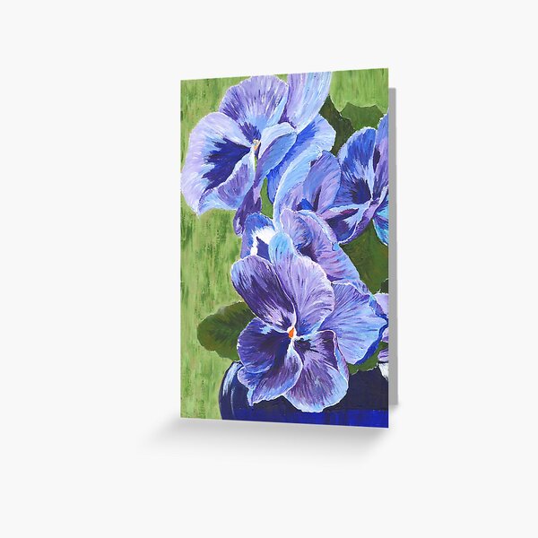 Purple Pansies Greeting Card