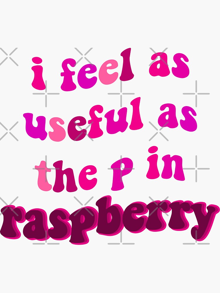 "raspberry quote" Sticker for Sale by carlygesell Redbubble