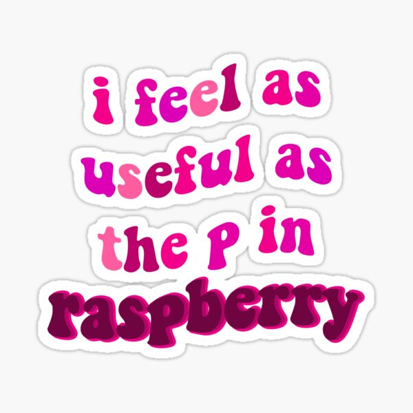 raspberry quote Glossy Sticker