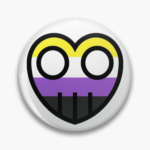 Item preview, The Bar Bots Heart Nonbinary Pride Flag designed and sold by Picklerocket.