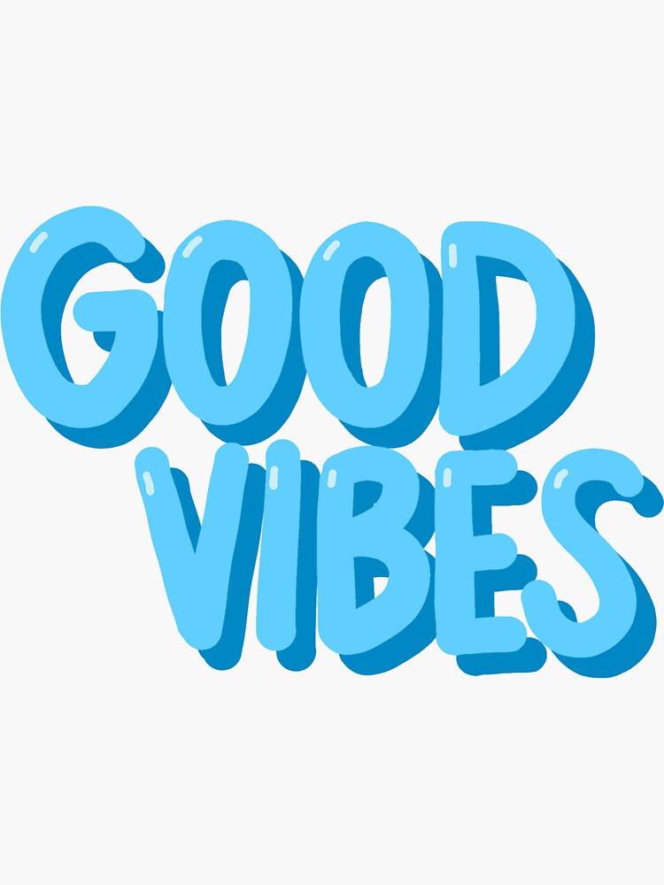 Good Vibes Bubble Letters Sticker For Sale By Collegegals Redbubble 6717