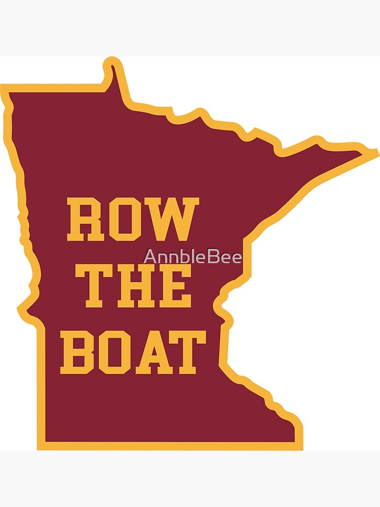 Row the Boat MN Outline Poster