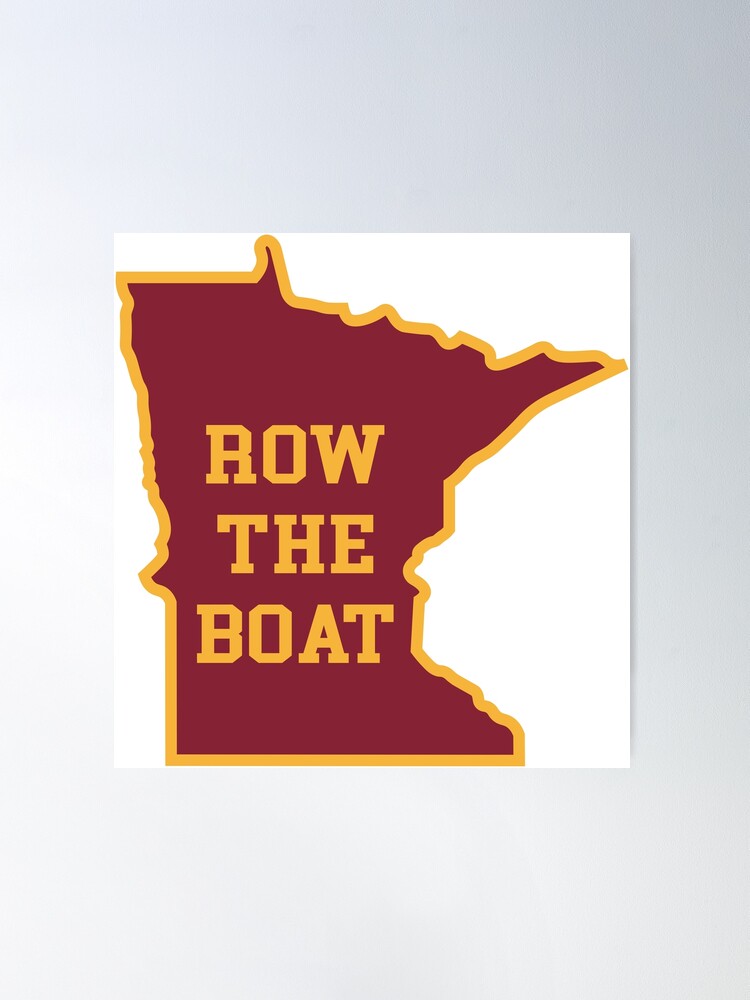 Row the Boat MN Outline Poster