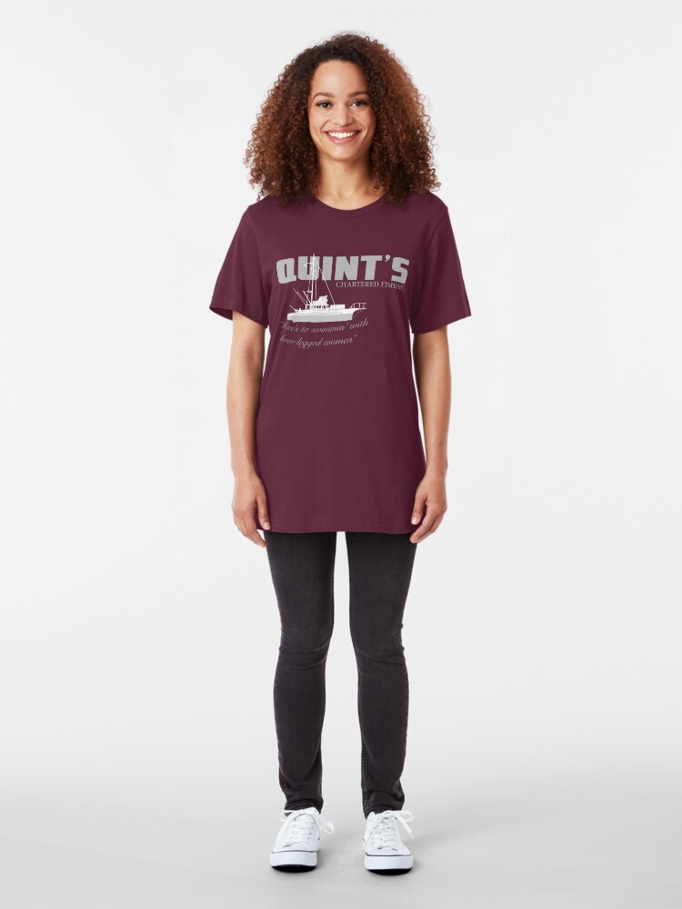 Alternate view of Quint's Chartered Fishing Slim Fit T-Shirt