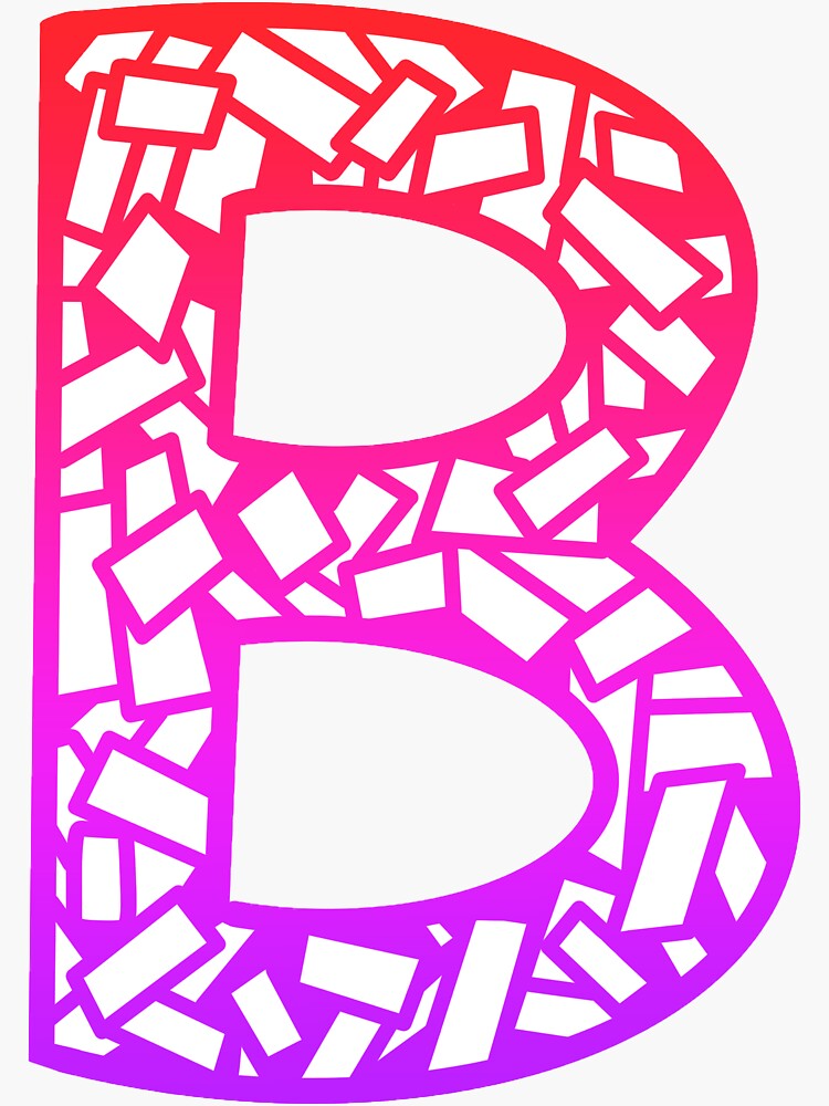 "Letter B Sticker" Sticker For Sale By Mageebailey | Redbubble