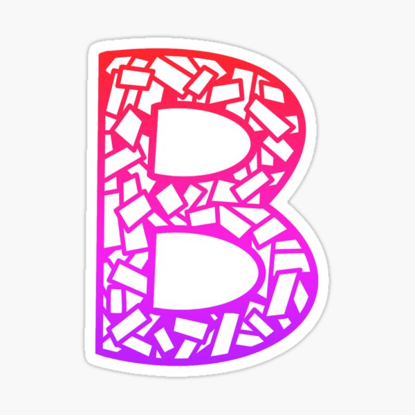 "Letter B Sticker" Sticker For Sale By Mageebailey | Redbubble