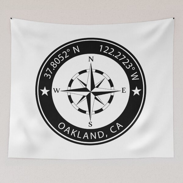 Item preview, Oakland, California Geographical Coordinates designed and sold by TeeOhGraphics.