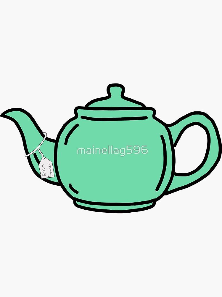 "Pam’s teapot" Sticker for Sale by mainellag596 Redbubble