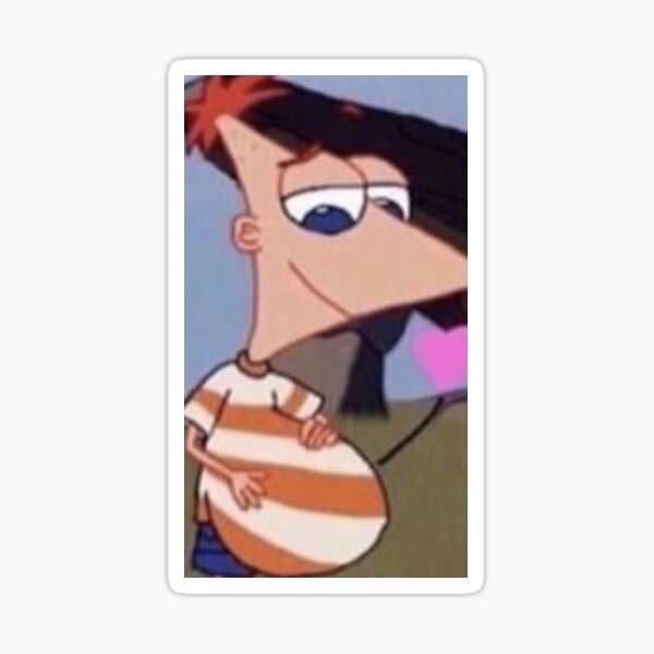 Pregnant Phineas Sticker
