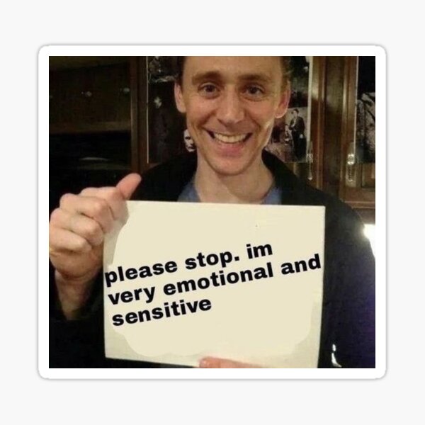 Tom Hiddleston Emotional and Sensitive Sticker