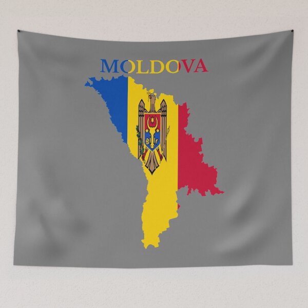 Item preview, Moldova flag map designed and sold by marosharaf.