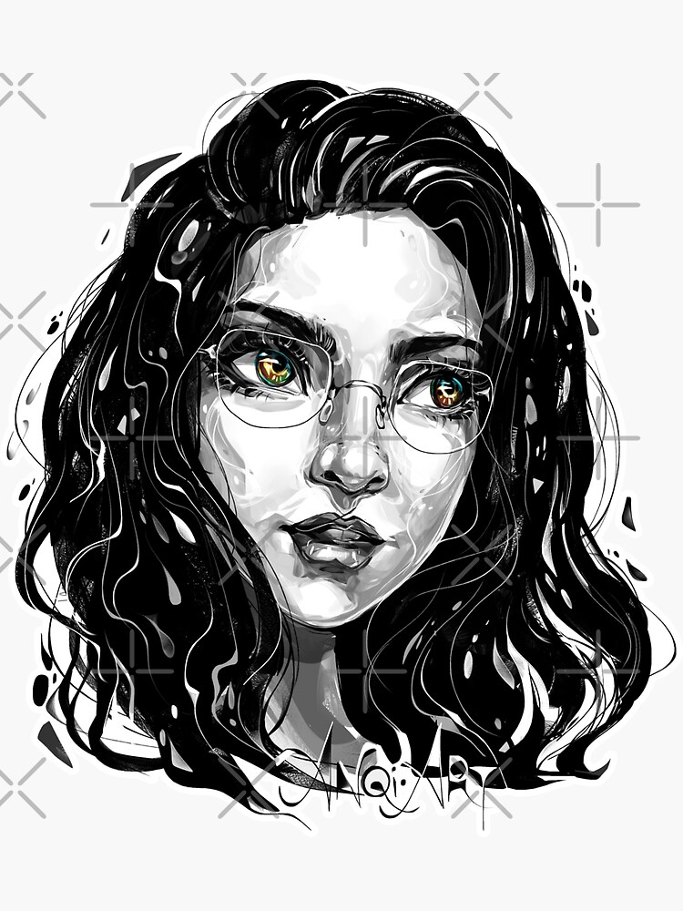 Hazel Eyes Sticker By Anqi Art Redbubble