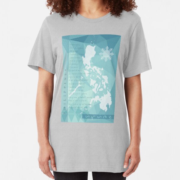 Philippines: Bayang Magiliw, Lupang Hinirang Slim Fit T-Shirt