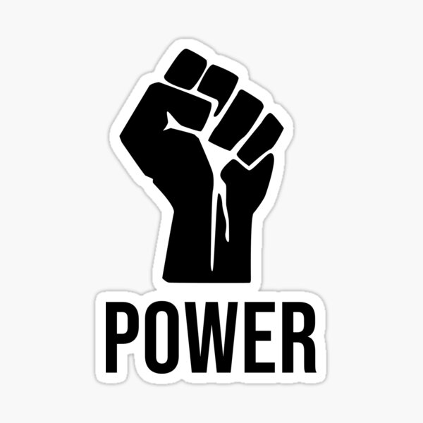 Black Power Fist Sticker