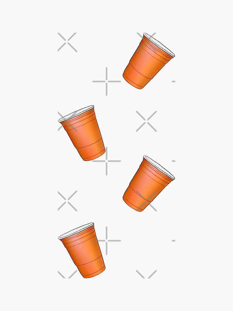 Little Orange Solo Cups Set Sticker for Sale by ahp00