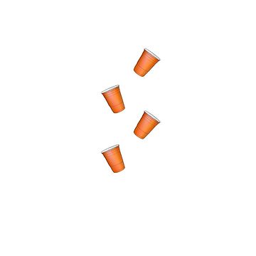 Little Orange Solo Cups Set Sticker for Sale by ahp00