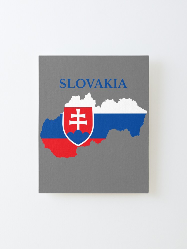 Alternate view of Slovakia flag map Mounted Print